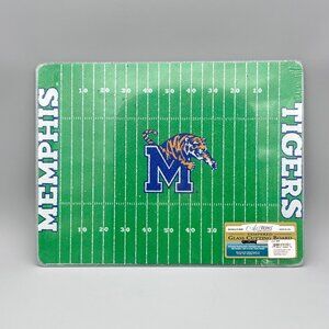 Memphis Tigers Football Field Tempered Glass Cutting Board 15"x11.5" NCAA